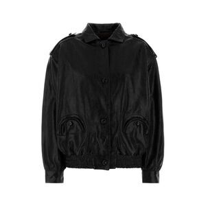 Blaze Women Black Leather Blazer